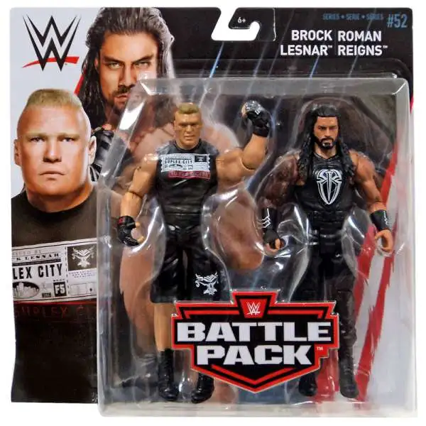 WWE Wrestling Series 52 Battle Pack Brock Lesnar & Roman Reigns Action Figure 2-Pack [Damaged Package]