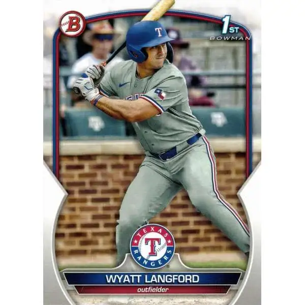 MLB Texas Rangers 2023 Bowman Draft Baseball 1st Bowman Wyatt Langford BD-106