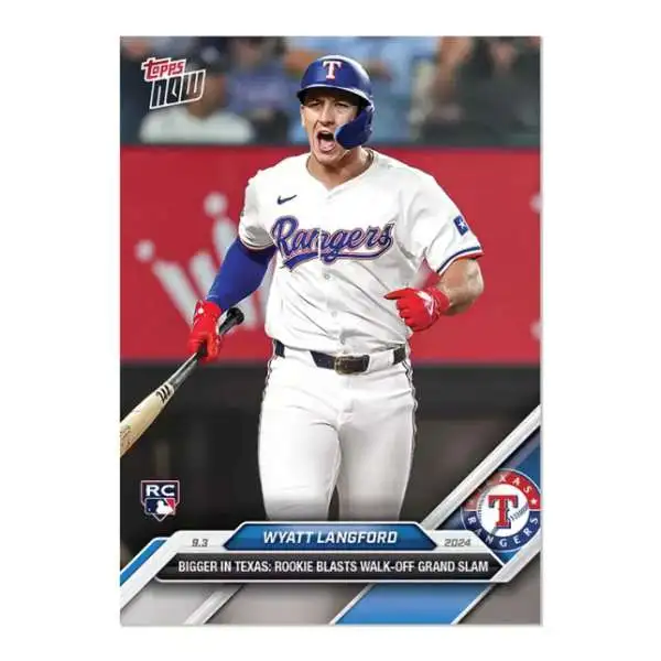MLB Texas Rangers 2024 NOW Baseball Wyatt Langford #640 [Rookie, Blasts Walk-Off Grand Slam]