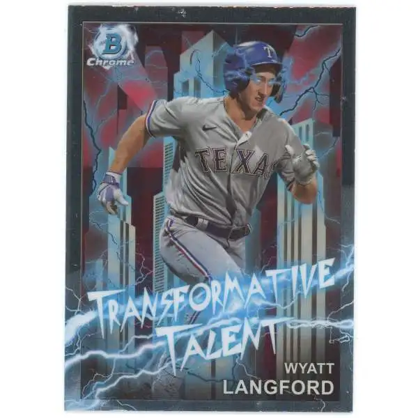 MLB Texas Rangers 2023 Bowman Draft Chrome Baseball Transformative Talent Wyatt Langford TT-18