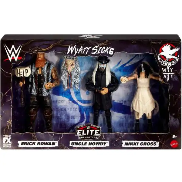 WWE Wrestling Elite Collection Uncle Howdy, Erick Rowan & Nikki Cross Exclusive Action Figure 3-Pack [Wyatt Sicks]