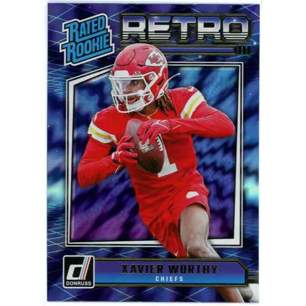 NFL 2024 Panini Donruss Football Rated Rookies Retro Xavier Worthy #14 [Rookie]