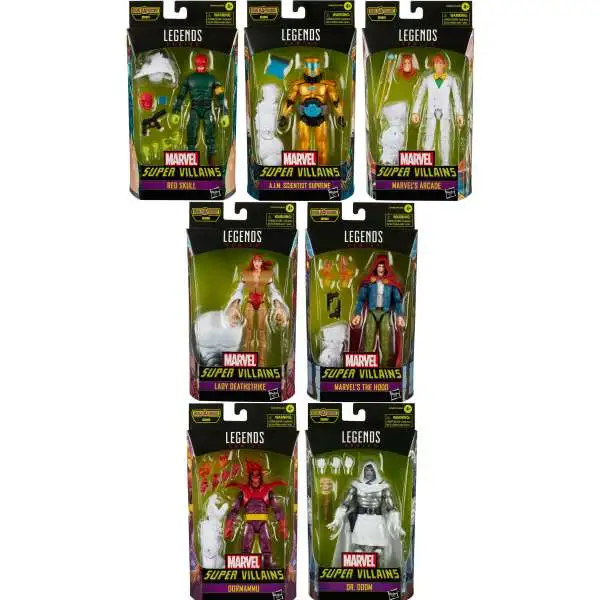 Super Villains Marvel Legends Xemnu Series Set of 7 Action Figures