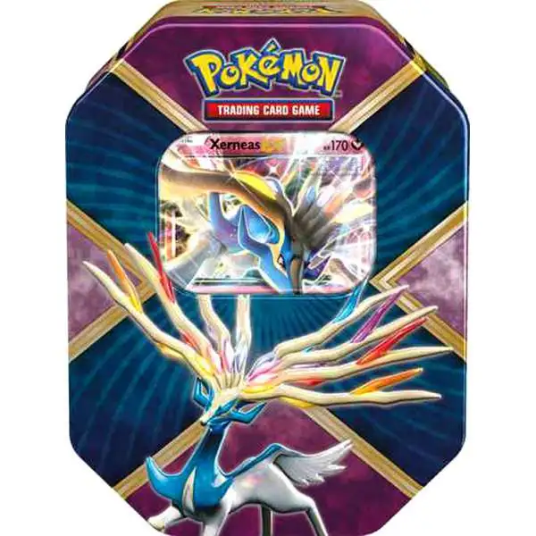 Pokemon XY Shiny Kalos Xerneas Tin Set [4 Booster Packs & Promo Card]