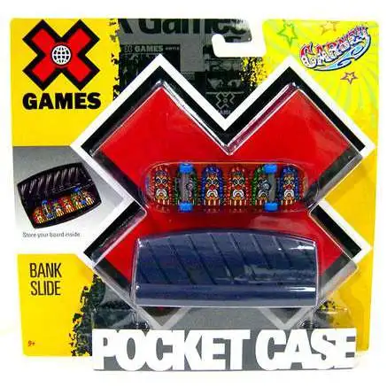 X Games Extreme Sports Bank Slide Mini Skateboard Pocket Case