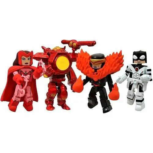 Marvel Minimates Avengers vs. X-Men Exclusive Minifigure 4-Pack [Scarlett Witch, Cyclops, Iron Man & Protector]