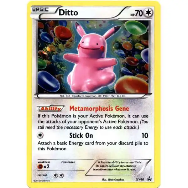 Pokemon X & Y Promo Holo Rare Ditto XY40