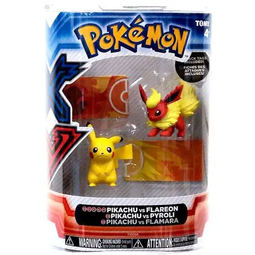 Pokemon XY Basic Pikachu & Flareon Figure 2-Pack