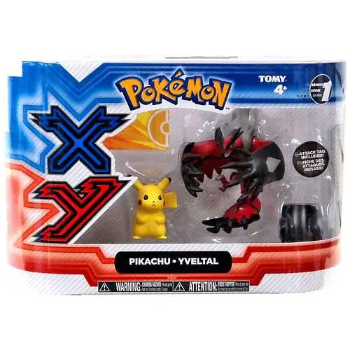 Pokemon XY Basic Pikachu & Yveltal Figure 2-Pack