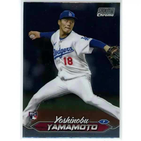 MLB 2024 Topps Stadium Club Baseball Chrome Yoshinobu Yamamoto #114 [Rookie]