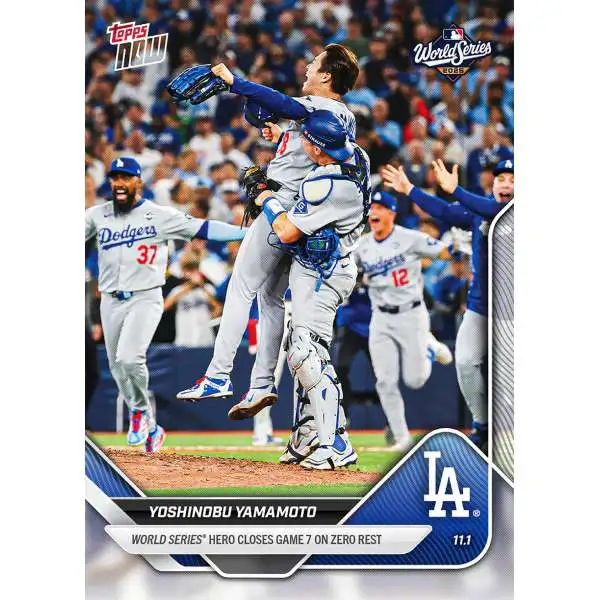 MLB Los Angeles Dodgers 2025 NOW Baseball Yoshinobu Yamamoto #925 [Closes Game 7 On Zero Rest]
