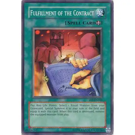 YuGiOh Flaming Eternity Common Fulfillment of the Contract FET-EN046