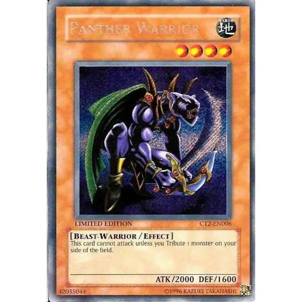 YuGiOh 2005 Collector Tin Secret Rare Panther Warrior CT2-EN006