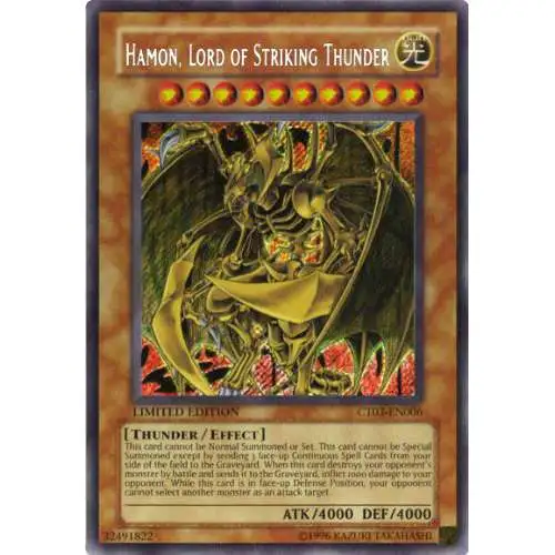 YuGiOh 2006 Collector Tin Secret Rare Hamon, Lord of Striking Thunder CT03-EN006