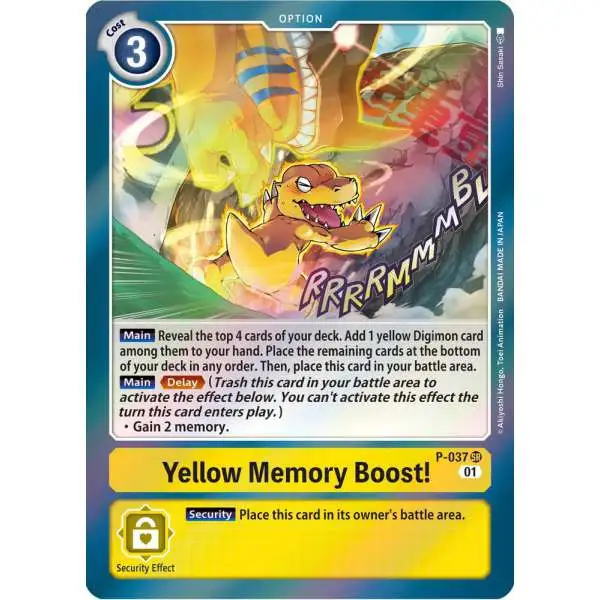 Trading Card Game Advanced Booster Digimon Generation Promo Yellow Memory Boost! P-037 [Reprint]