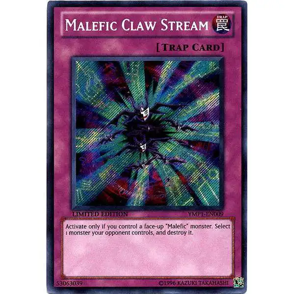 YuGiOh Bonds Beyond Time Movie Promo Secret Rare Malefic Claw Stream YMP1-EN009