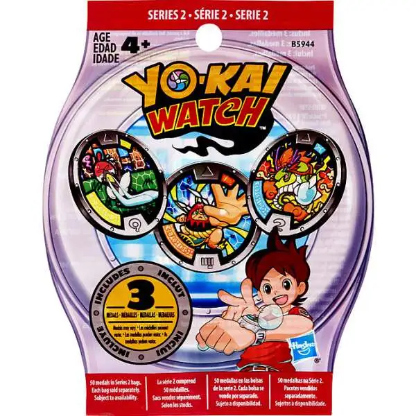 Yo-Kai Watch Series 2 YOKAI MEDALS Mystery Pack [3 RANDOM Medals]