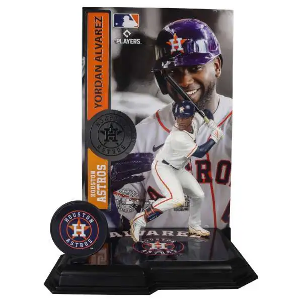 McFarlane Toys MLB Houston Astros Sports Baseball Yordan Alvarez 7-Inch Posed Figure [White Jersey, Platinum Edition, Chase Version]