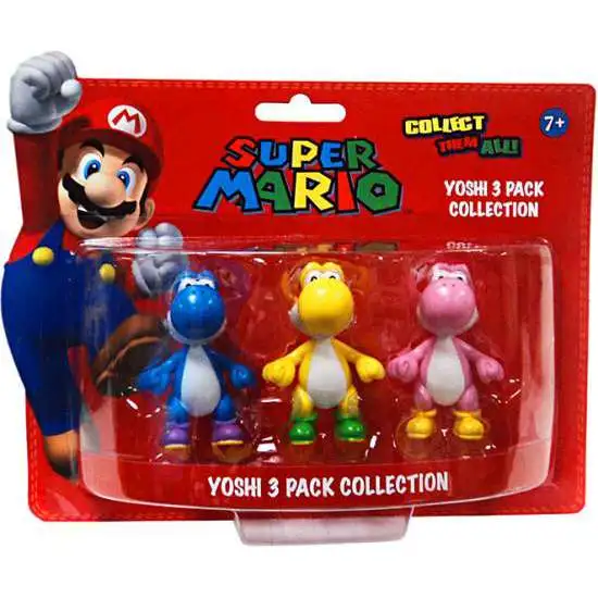 Super Mario Multi-Pack Collection Yoshi 4 Mini Figure 3-Pack