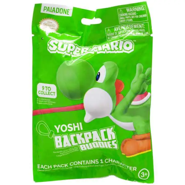 Super Mario Yoshi Backpack Buddies Mystery Pack [1 RANDOM Figure]