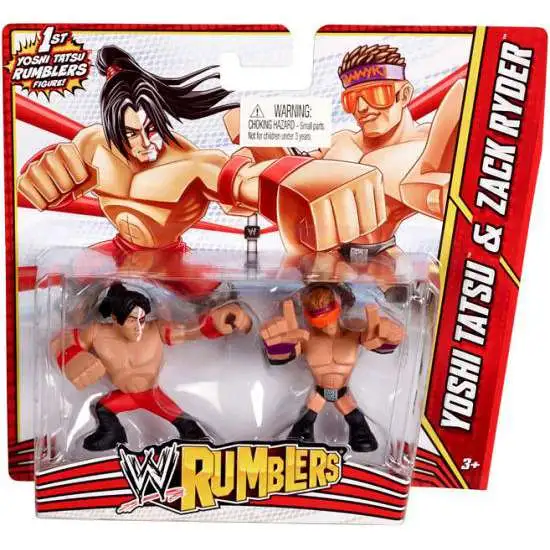 WWE Wrestling Rumblers Series 3 Yoshi Tatsu & Zack Ryder Mini Figure 2-Pack
