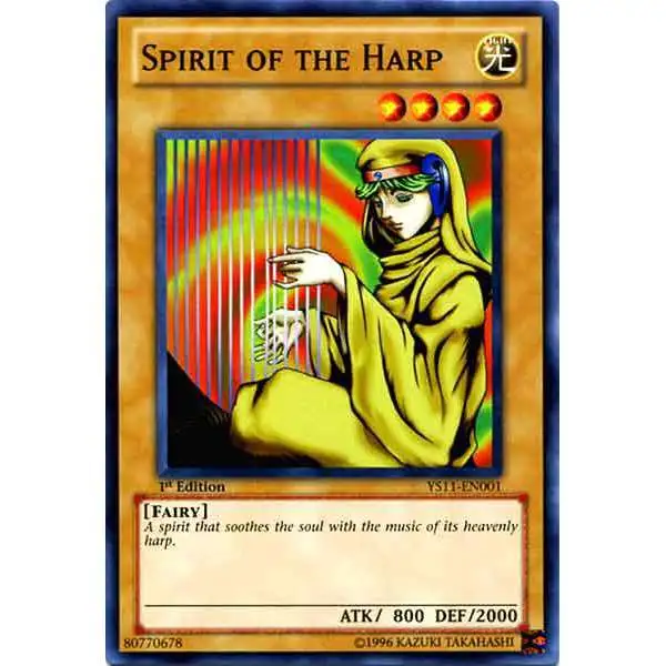YuGiOh Trading Card Game Dawn of the Xyz Common Spirit of the Harp YS11-EN001