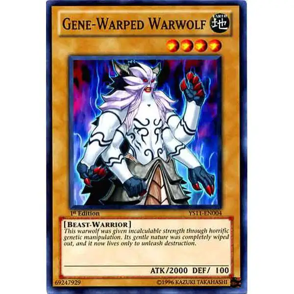 YuGiOh Trading Card Game Dawn of the Xyz Common Gene-Warped Warwolf YS11-EN004