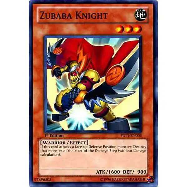 YuGiOh Trading Card Game Dawn of the Xyz Common Zubaba Knight YS11-EN005