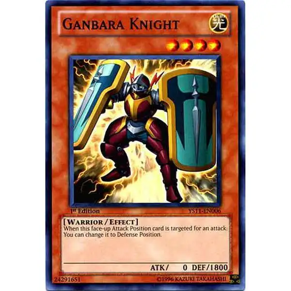 YuGiOh Trading Card Game Dawn of the Xyz Common Ganbara Knight YS11-EN006
