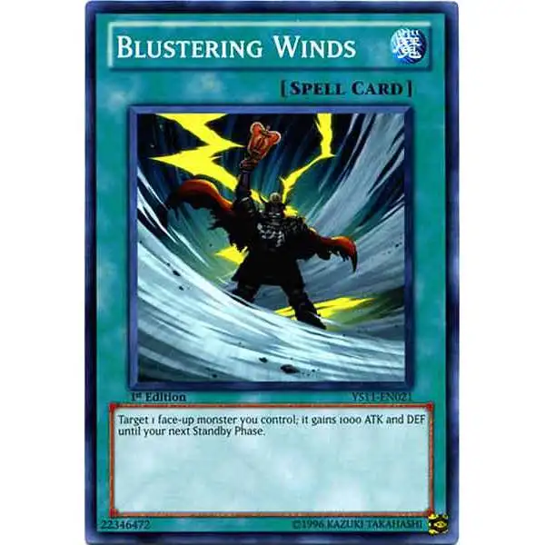 YuGiOh Trading Card Game Dawn of the Xyz Common Blustering Winds YS11-EN021