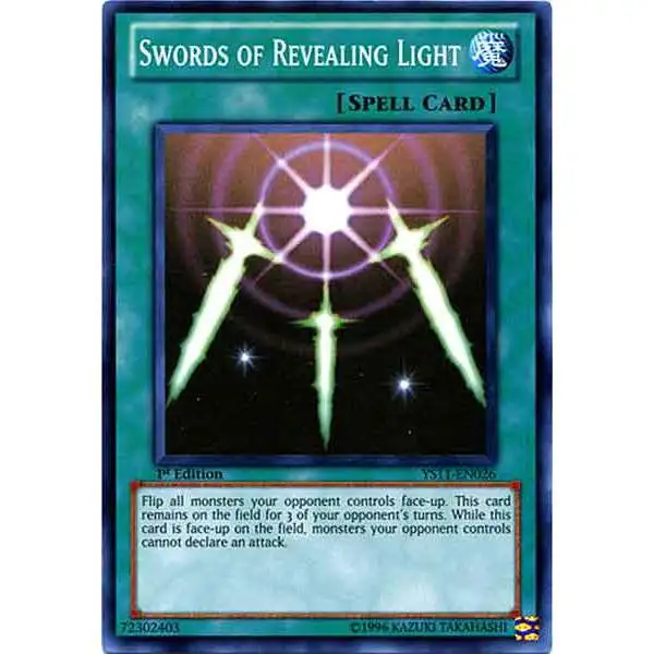 YuGiOh Trading Card Game Dawn of the Xyz Common Swords of Revealing Light YS11-EN026