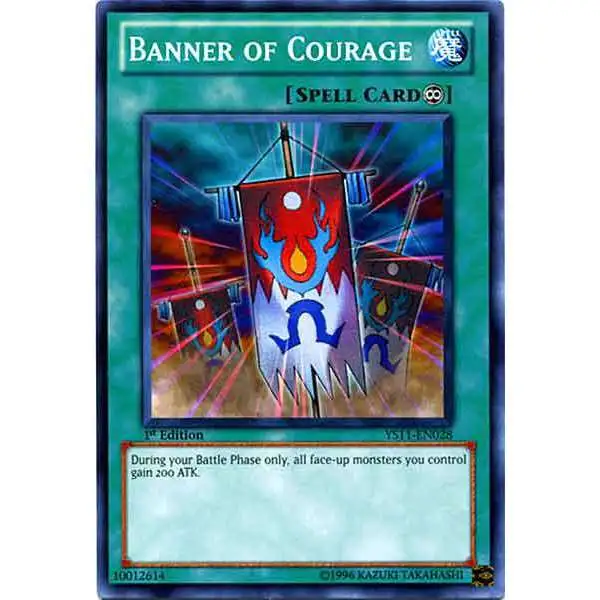 YuGiOh Trading Card Game Dawn of the Xyz Common Banner of Courage YS11-EN028