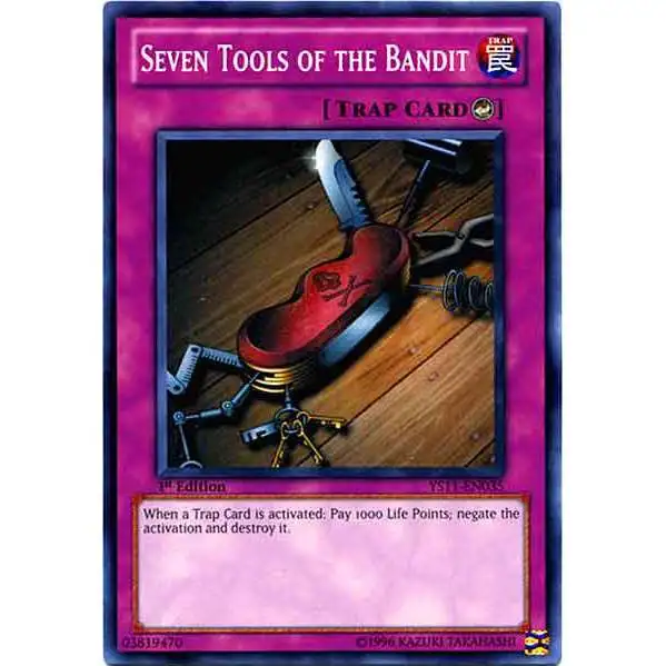 YuGiOh Trading Card Game Dawn of the Xyz Common Seven Tools of the Bandit YS11-EN035