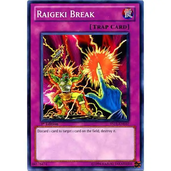 YuGiOh Trading Card Game Dawn of the Xyz Common Raigeki Break YS11-EN037