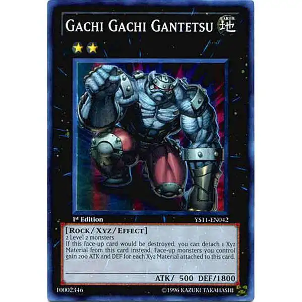 YuGiOh Trading Card Game Dawn of the Xyz Super Rare Gachi Gachi Gantetsu YS11-EN042