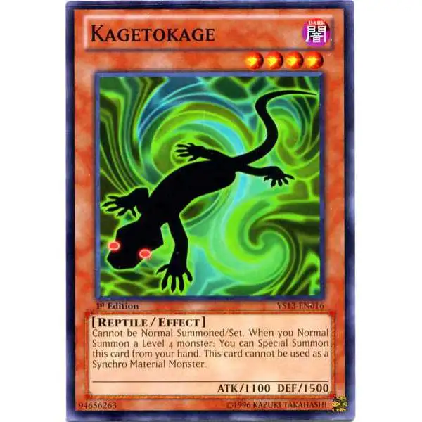 YuGiOh 2013 Super Starter: V for Victory Common Kagetokage YS13-EN016