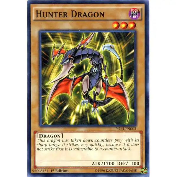 YuGiOh Space-Time Showdown Common Hunter Dragon YS14-EN003