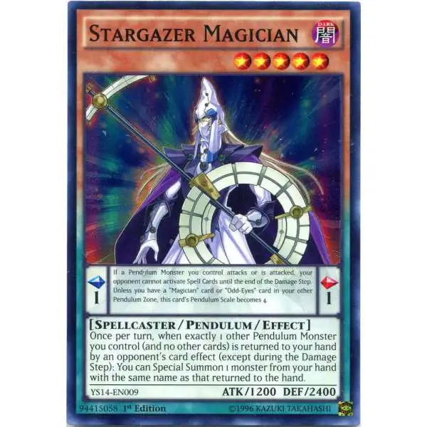 YuGiOh Space-Time Showdown Super Rare Stargazer Magician YS14-EN009