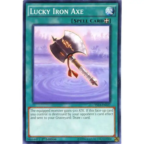 YuGiOh Space-Time Showdown Common Lucky Iron Axe YS14-EN027