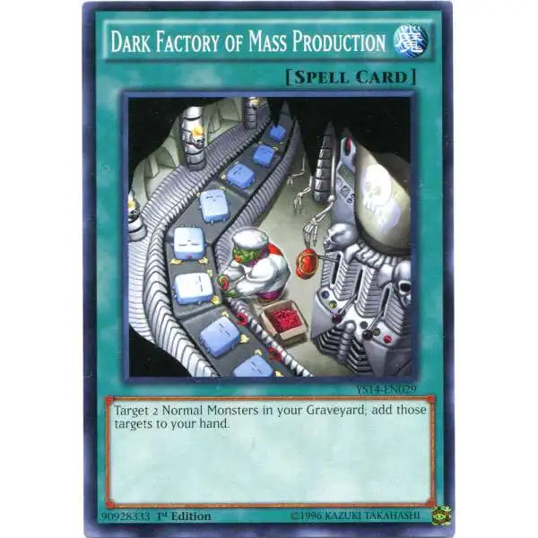 YuGiOh Space-Time Showdown Common Dark Factory of Mass Production YS14-EN029