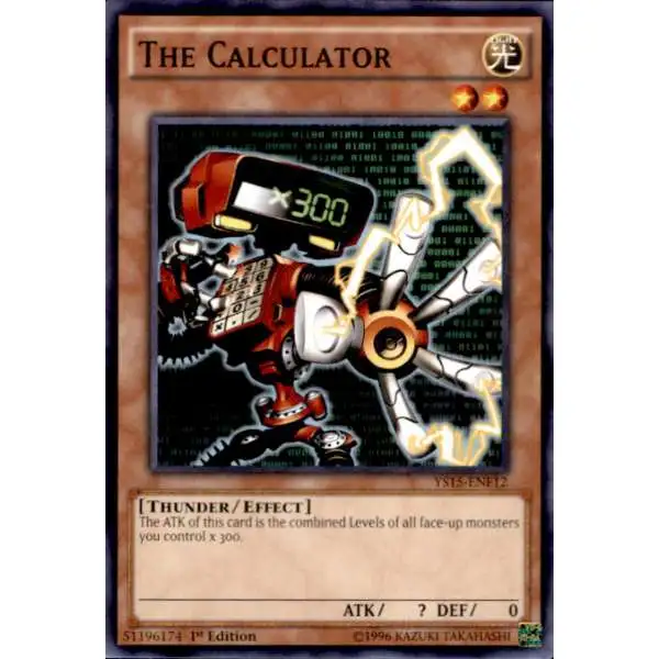 YuGiOh 2015 Starter Deck Saber Force Common The Calculator YS15-ENF12