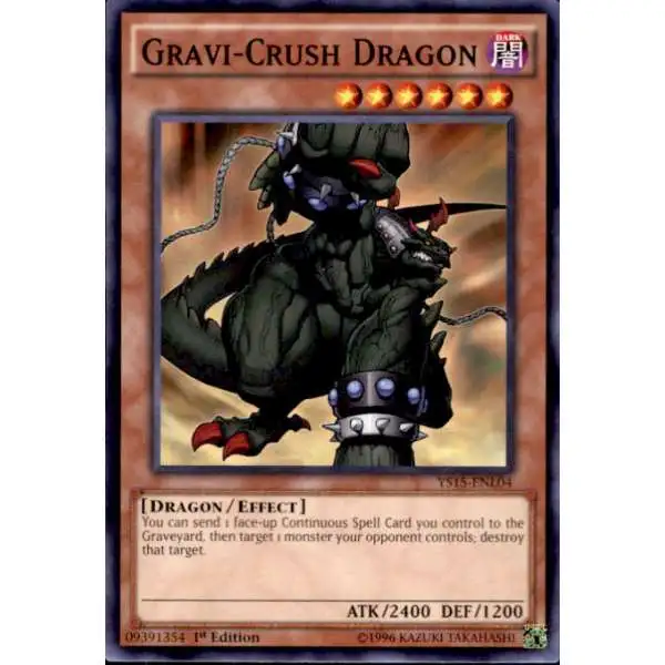 YuGiOh 2015 Starter Deck Dark Legion Common Gravi-Crush Dragon YS15-ENL04