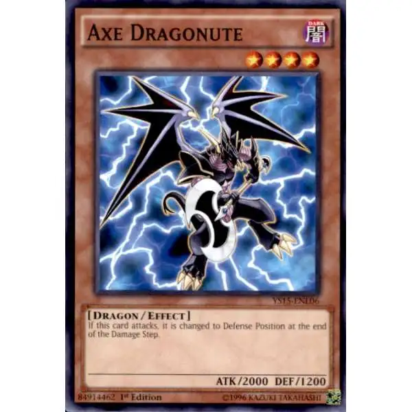 YuGiOh 2015 Starter Deck Dark Legion Common Axe Dragonute YS15-ENL06