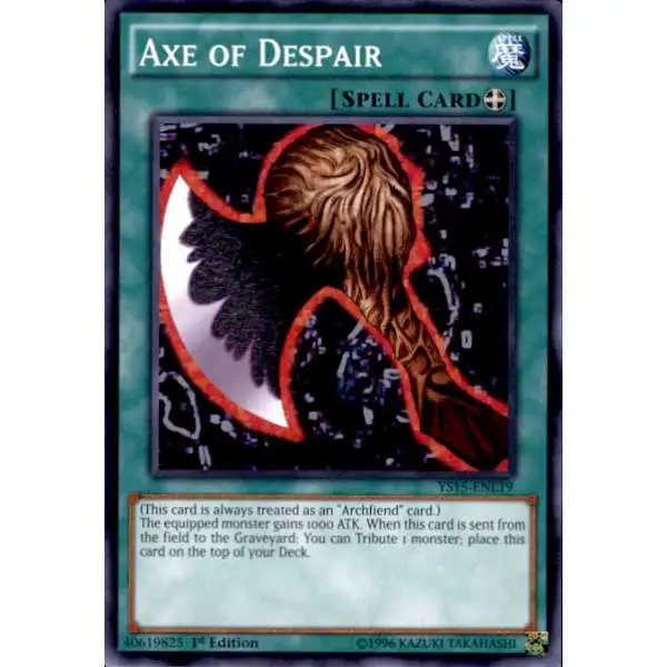 YuGiOh 2015 Starter Deck Dark Legion Common Axe of Despair YS15-ENL19