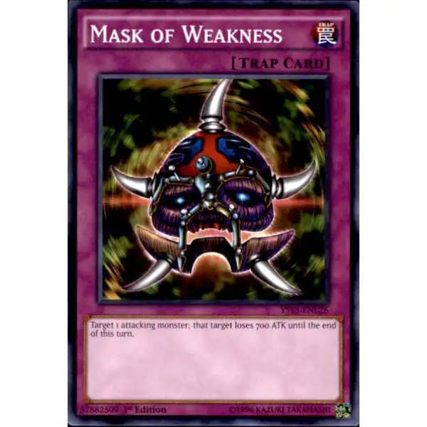 YuGiOh 2015 Starter Deck Dark Legion Common Mask of Weakness YS15-ENL26