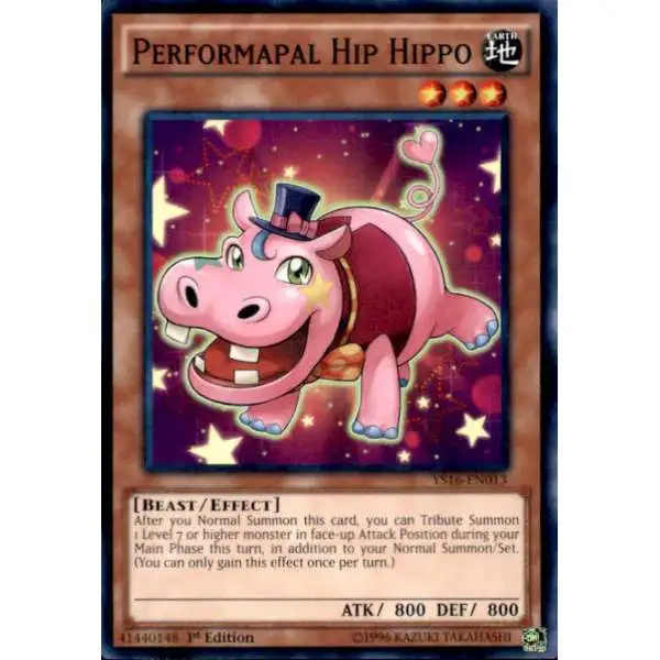 YuGiOh 2016 Starter Deck Yuya Common Performapal Hip Hippo YS16-EN013