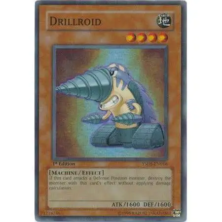 YuGiOh Syrus Truesdale Starter Deck Super Rare Drillroid YSDS-EN016