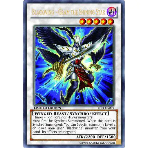 good 4 star yugioh cards YU-GI-OH! - Blackwing - Gram The Shining (YF04-EN001) 5D's Volume Promos - Limited Edition trading and collectible card game (TCG/CCG) Yu-Gi-Oh! - Dwarf Star Dragon
