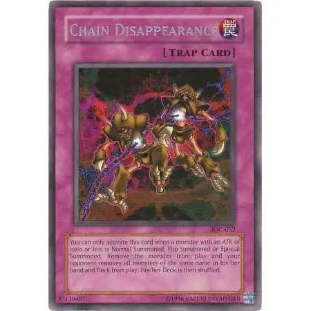 YuGiOh Trading Card Game Invasion of Chaos Rare Chain Disappearance IOC-052