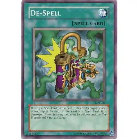 yugioh spell deck Joey Starter Single Card De-Spell SDJ-029 Mint / near mint condition trading card Yugioh Complete SPELLBOOK DECK- MAGICIAN